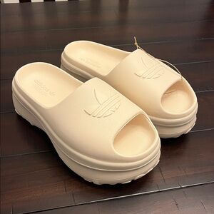 Adidas Adifom Stan Slides Sandals Shoes Wonder White new JR6297 Women’s Sizes